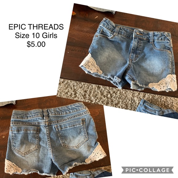 Girl Denim Shorts by Epic Thread. - Picture 1 of 1